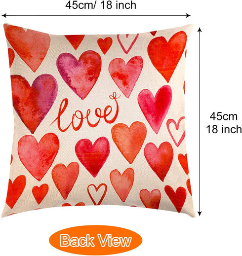 TUPARKA 4 Pack Valentine's Day Throw Pillow Covers 18 x 18 Inch Holiday Pillow Case for Sofa Couch Home Cushion Decoration...