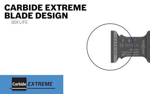 BOSCH OSL002C 2-Piece Mixed Set 3/4 in. & 1-1/4 in. Starlock Oscillating Multi Tool Metal & More Carbide Extreme Plunge Cut Blades for Cutting Iro...