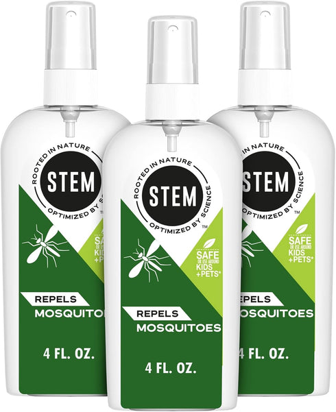 Stem Repels Mosquitoes: Mosquito Repellent Spray With Botanical Extracts; 4 fl oz (Pack Of 3)...