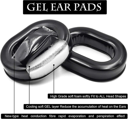 H10-60 H10-20 Ear pads - defean Replacement Gel Ear Cushion Pads Earpad Compatible with David Clark H10-60 H10-20 H10-13.4 H10-76 H10-30 H10-13S S...