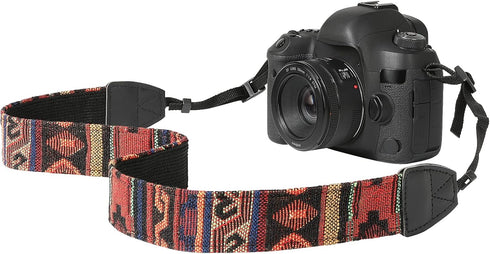 MoKo Camera Strap, Retro Cotton Canvas Woven Strap Universal Shoulder Neck Strap Belt for ALL DSLR/SLR Cameras Canon/Sony/Nikon, Adjustable Thin S...