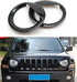 for Jeep Accessories Bezels Front Light Headlight Angry Bird Style Trim Cover ABS Compatible with Jeep Patriot 2011-2017 Model Mods Decor (Black)...