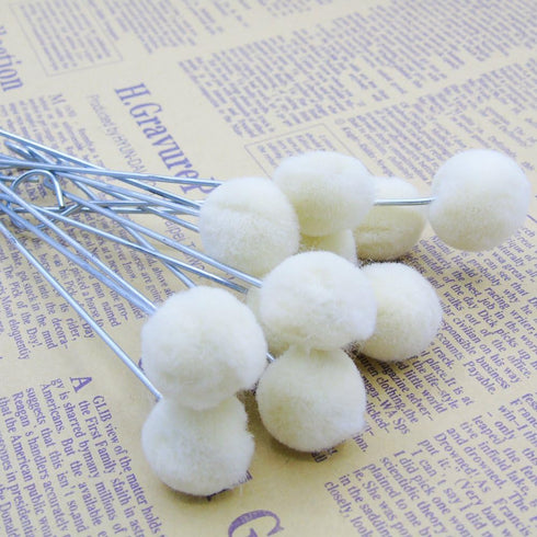 100 Packs Wool Daubers Ball Brush Leather Dye Tool with Metal Handle for DIY Crafts Projects...