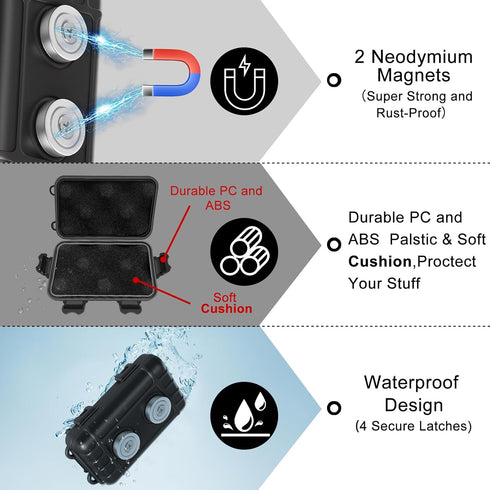 Magnetic Key Holder Under Car, Hide A Key Outdoor/Under Car, Waterproof Magnetic Key Hider Outdoor?1 Pack?...