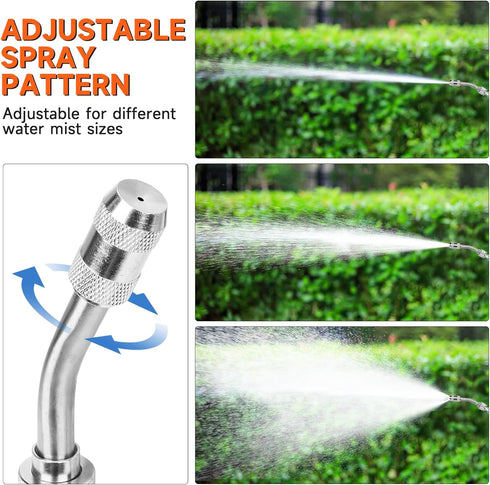 Sprayer Wand with 4 Different Types of Nozzles, Replacement Sprayer Wand with 1/4" & 3/8" Brass Barb for Most Sprayer Hoses, Built-in Stainless St...