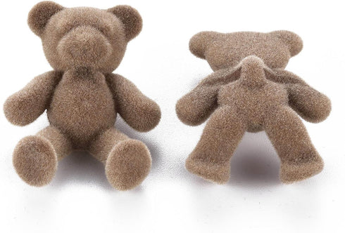 Craftdady 50pcs Flocky Acrylic Bear Buttons with Shank Cute 3D Teddy Bear Shank Sewing Craft Buttons 38-39x29.5mm for DIY Crafts Clothing Scrapboo...