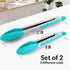Zulay Stainless Steel Kitchen Tongs with Silicone Tips - Set of 2 (9” & 12”) Locking Cooking Tongs with Non-Slip Grip - Heat Resistant, BBQ Food T...