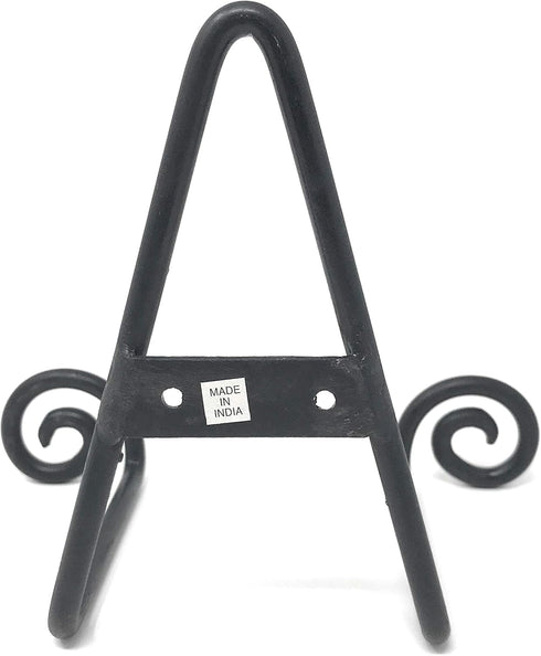 India Handicrafts Swirl Black 5 inch Iron Metal Decorative Display Easel...