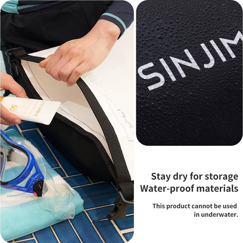 Sinjimoru Lightweight Multifunctional Waterproof Boat Bag, 3 Style Water Beach Backpack 15L for Travel Kayaking Boating Camping Fishing, Vacation ...