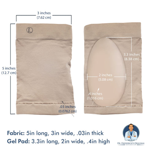 Dr. Frederick's Original Arch Support Sleeve Set - 2 Pieces - Soft Gel Sleeves for Flat Foot Pain - Arch Support - Plantar Fasciitis Pain Relief -...