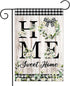 Avezano Home Sweet Home Yard Flag Greenery Floral Garden Flag Housewarming Home Decor Rustic Wooden Floor Theme Outdoor Decorations Garden Flags 1...