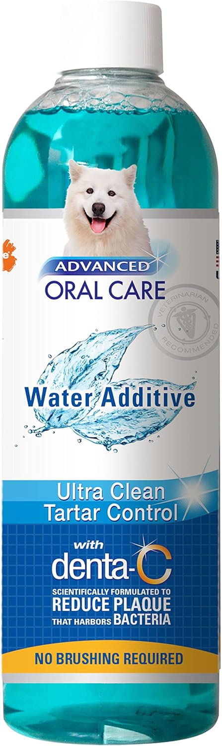 Nylabone Advanced Oral Care Dog Water Additive for Dental Care - Liquid Tartar Remover - Dog Breath Freshener & Teeth-Cleaning Liquid (16 oz.)...