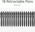 Pentonic BR-T Retractable Ballpoint Pens, 18 Count, Black Ink, 0.7 mm Fine Point, Smooth Writing For Journaling, Office & School (PEN12124)...