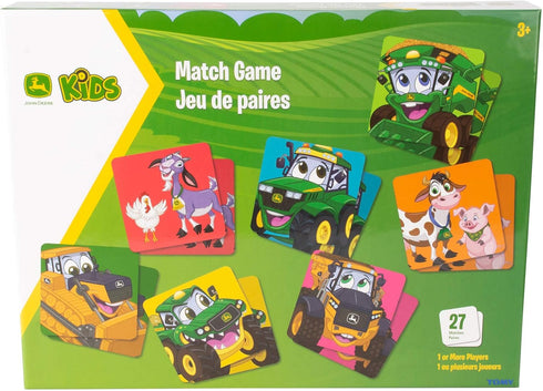 John Deere Kids Matching Game - Farm Themed Memory Game for Toddlers and Kids - John Deere Toys - Preschool Games and Learning Activities - 27 Mat...