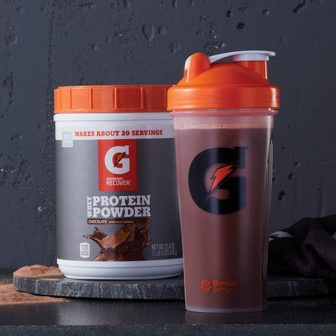 Gatorade Whey Protein Powder, Chocolate, 22.4 Ounce (20 servings per canister, 20 grams of protein per serving)...