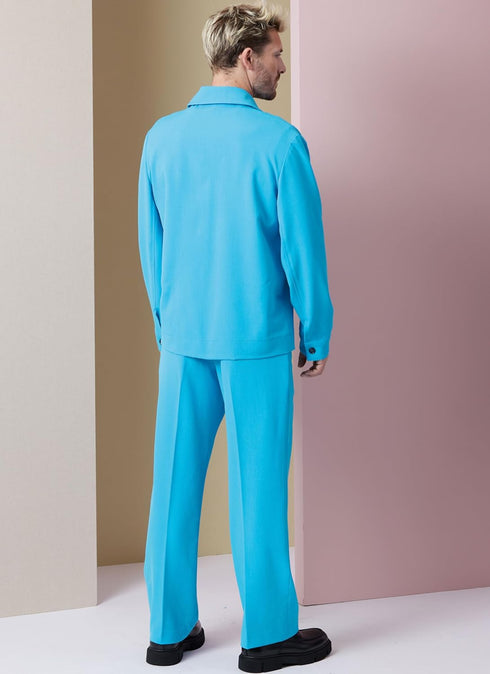Vogue Men's Unlined Jackets, Cargo Pocket Shorts and Mid-Rise Semi-Fitted Pants Sewing Pattern Packet, Design Code V2022, Sizes 34-36-38-40-42, Mu...