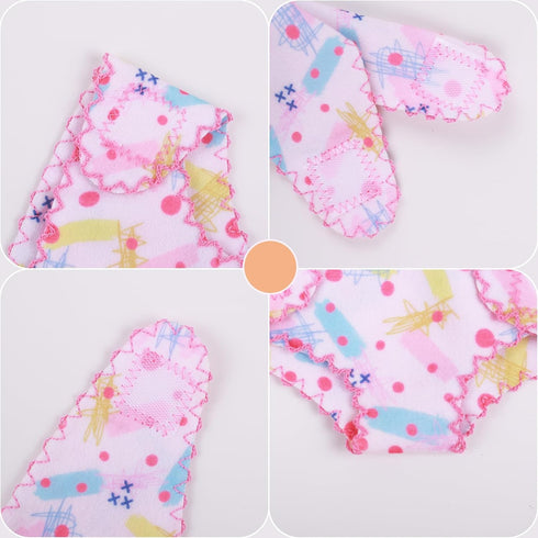 8 Pieces Doll Diapers and Bibs, Washable and Reusable Eco Doll Accessories, Fit 8 to 12 inches Baby Doll...