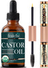 Castor Oil Organic (2oz) + FREE Filled Mascara Tube USDA Certified, 100% Pure, Cold Pressed, Hexane Free by Live Fraiche. Hair Growth Oil for Eyel...