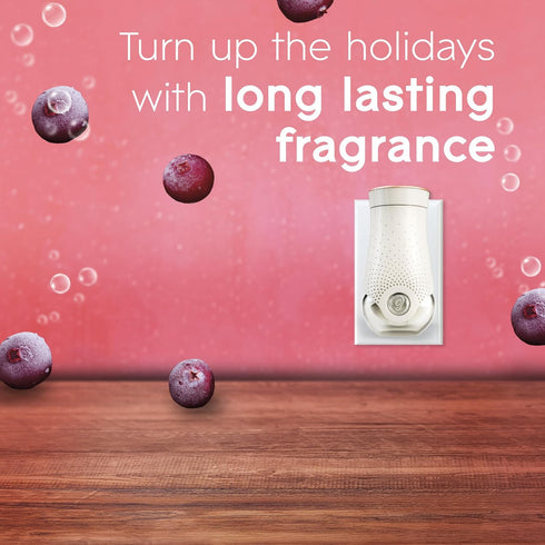 Glade PlugIns Refills Air Freshener, Scented and Essential Oils for Home and Bathroom, Crisp Cranberry Champagne, 3.35 Fl Oz, 5 Count...