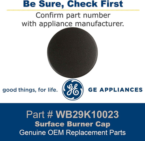 GE WB29K10023 Genuine OEM Surface Burner Cap for GE Gas Ranges/Stoves/Oven