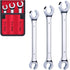 3-Piece Premium Double-End Metric Flare Nut Wrench Set, Size 10, 12, 13, 14, 15, 17mm | Cr-V Steel, 6-Point Head, 15° Offset Design | Perfect Line...