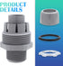 8 Pack NPT Nonmetallic Conduit 1/2-in Electrical Conduit Fittings PVC Straight Connectors Liquid Tight Conduit Connectors...