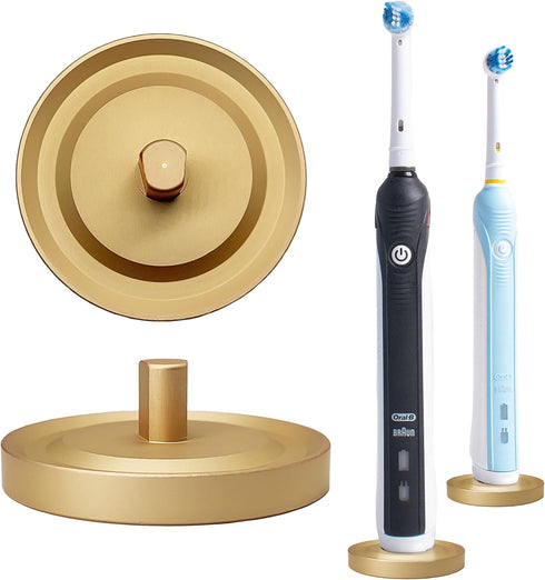 Compatible for Oral-B Electric Toothbrushes Holders for Bathroom,Aluminum Engineered Gold Toothbrush Holder,Compatible with only Oral B Electric t...