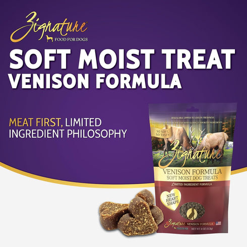 Zignature Venison Soft Moist Treats for Dogs...