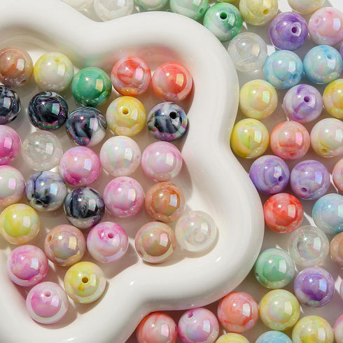 16mm Acrylic Beads Color Plated Cloud Beads Two-Color Gradient Cloud Beads for DIY Phone Chain, Key Chain,Bracelet,Necklace,Car Hanging(ab Cloud)...
