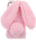 Mikikit Pink Plush Bunny Case for iPhone SE 2020/7/8 - Kawaii Fuzzy Fluffy Protective Case...