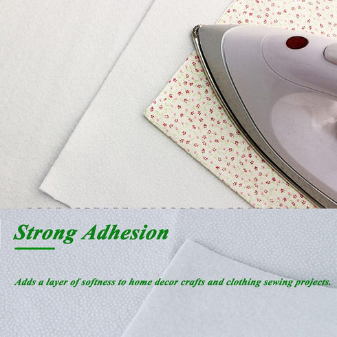 Iron on Fusible Fleece Interfacing for Sewing Light Weight Single Sided Fusible Batting for Quilting Bags Shirt Quilt Dress Cup Cushion DIY Crafts...