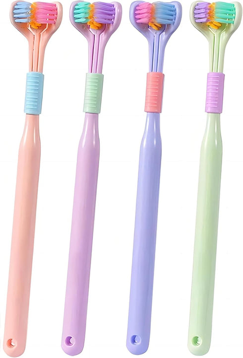 1Pc Random Color Three-Sided Soft Hair Toothbrush, Effective Wrap-Around Design, Deeply and Thoroughly to Clean Teeth, Toothbrushes and Accessorie...