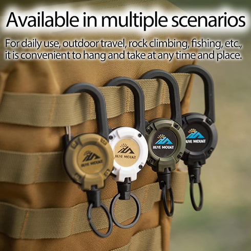 Retractable Keychain Heavy Duty, Multitool Carabiner Badge Holder, Retractable Keychain Clip Id Holder, Upgraded 58cm Stainless Steel Cord, Suitab...