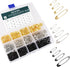 540PCS Safety Pins Silver Black Gold, 4 Sizes Safety Pins Assorted for Clothes Art Craft Sewing Jewelry Making Home Office Use with Storage Box...