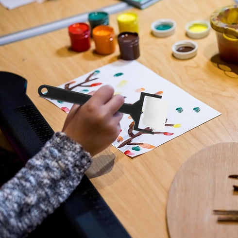 4 Set Foam Paint Rollers Painting Foam Brush Roller Sponge for Young Artists Paint Supply DIY Art Craft Painting Tool...