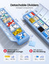 Vaydeer Metal Travel Pill Organizer (Support 2 Times a Day), 7 Day Weekly Pill Box, Large Capacity Daily Cute Pill Case for Supplements, Pills, Vi...