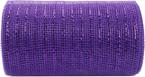 6 inch x 30 feet(10 Yards)-YYCRAFT Metallic Poly Mesh Ribbon(Purple)...