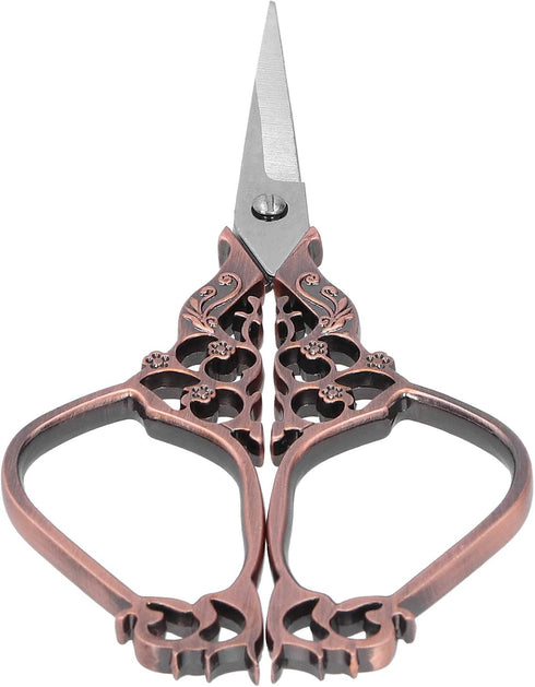 Vintage Classical DIY Sewing Scissors for Embroidery and Art Craft Collection, Ergonomic Handle Design (Rose Gold)...