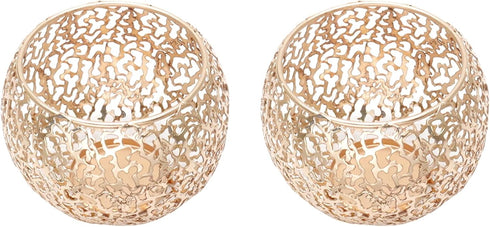 Candle Holders Tealight Holder Metal Wire Iron Tealight Candle Holders for Tables Decor Living Room Bathroom Decorations Gold Geometric Shape Hold...