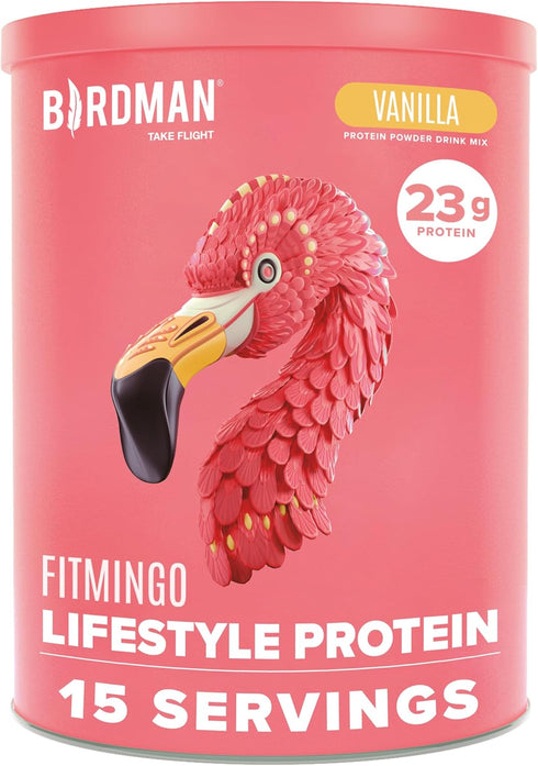 BIRDMAN Fitmingo Vegan Protein Powder for Women with Inositol, Collagen Boosters, Hyaluronic Acid & Vitamins | Low Carb, Dairy Free, Lactose Free,...