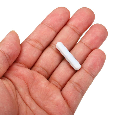 MECCANIXITY Magnetic Stirrer Mixer Stir Bar Rod 30mm/1.18" Cylinder Shape PTFE Coating Magnet White for Laboratory 8Pcs...