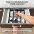 Silverware Organizer with Cutlery Icons?Silverware Tray for Kitchen Drawer?Plastic Flatware Tableware Silverware Drawer Organizer Utensil Organize...