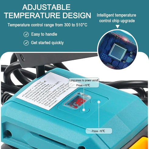 Cordless Soldering Iron Station Tool for Makita 18V Battery, 60W Fast Heating Soldering Station w/ 50g 0.04" Solder for DIY, Appliance Electronics...