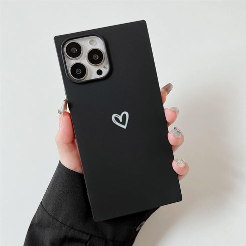 Cocomii Rectangle Case Compatible with iPhone 13 Pro Max - Silicone, Luxury, Slim, Matte, Soft Touch, Love Hearts, Fingerprint Resistant, Anti-Scr...