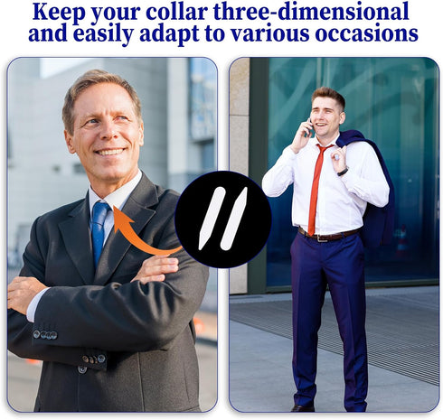 simarro 100Pcs Collar Stays for Men, 2.4 Inches Plastic Shirt Collar Stays Dress Shirt Collar Inserts No Curl Collar Polo Shirt Collar Stays for A...