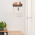 Mkono Key Holder for Wall 9.5" x 3.5" x 2.5" Small Rustic Wood Key Rack with 6 Hooks Decorative Display Keys Hanger Organizer for Entryway Living ...