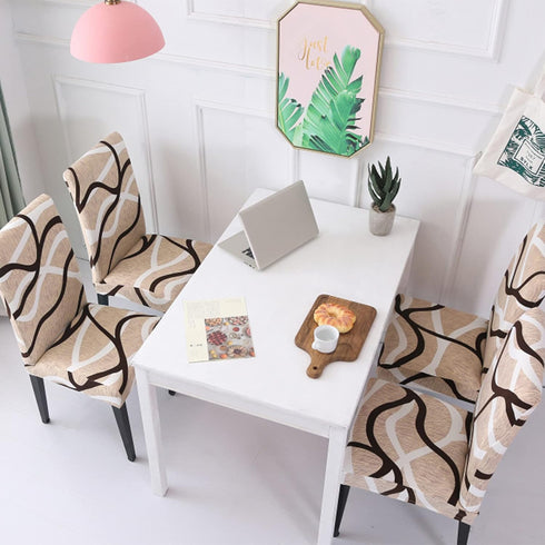 HZDHCLH Chair Covers for Dining Room Set of 4,Stretch Spandex Parsons Chair Slipcovers,Washable Anti-dust Chair Seat Covers for Kitchen,Wedding,Pa...
