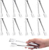 8 Pack Serving Tongs by Tcoin, 9 Inch Functional Tongs for Serving Food for Parties and Holiday Get-togethers, Food Tongs Buffet Tongs Appetizer T...
