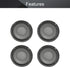 Fielect 2Pcs 6.5" Speaker Grill Cover Mesh Decorative Circle SubWoofer Grill Cover Guard Protector Cover Audio Accessories Metal Trim Silver with ...