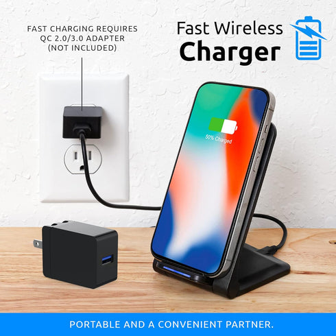 NiYo Portable Foldable Wireless Phone Charger Stand - Fast Charging for Qi Enabled Devices......